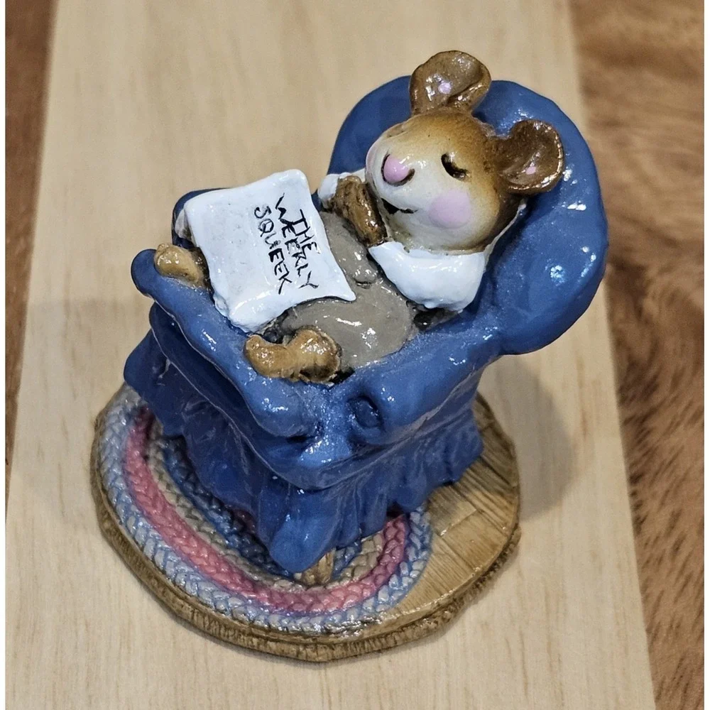 Wee Forest Folk M-159 Forty Winks - Blue Signed Annette Petersen 1988 No Box - Picture 2 of 14